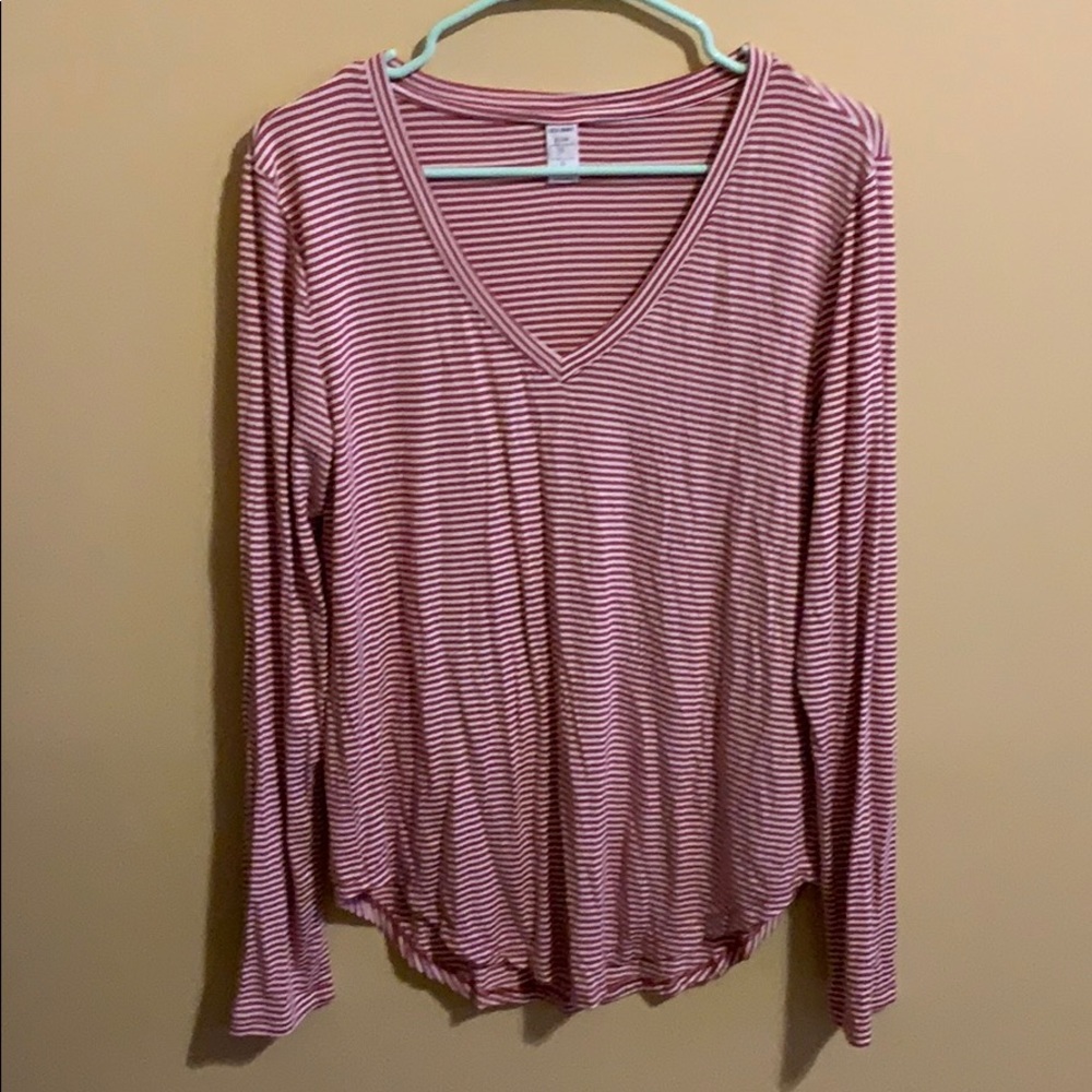 Large Red Striped Top